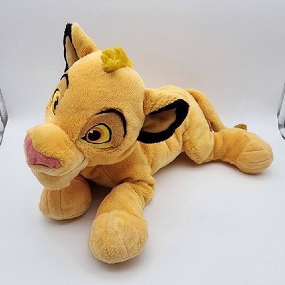 Disney Parks Lion King Floppy Simba Cub Plush 17" Sewn Gold Eyes Stuffed Animal